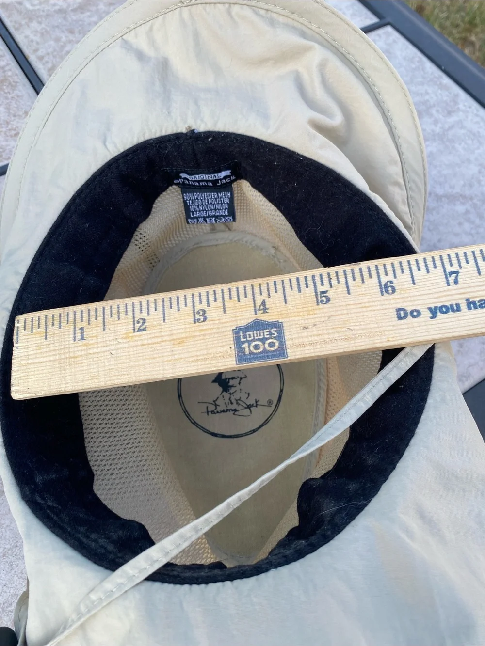 The Original Panama Jack Mesh Crown Safari Sun Hat Men's Large Beige #31905